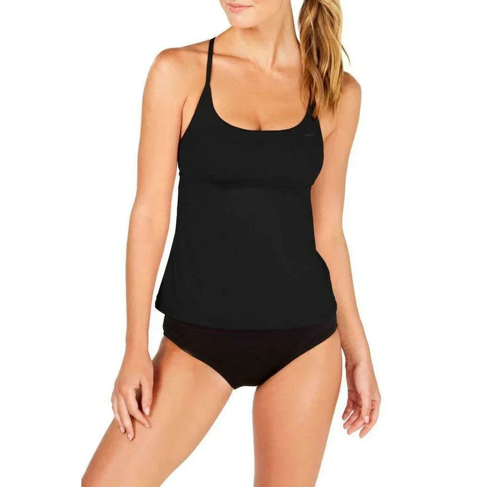 NWT Nike Dri Fit Cross Back Tankini Swimsuit Top